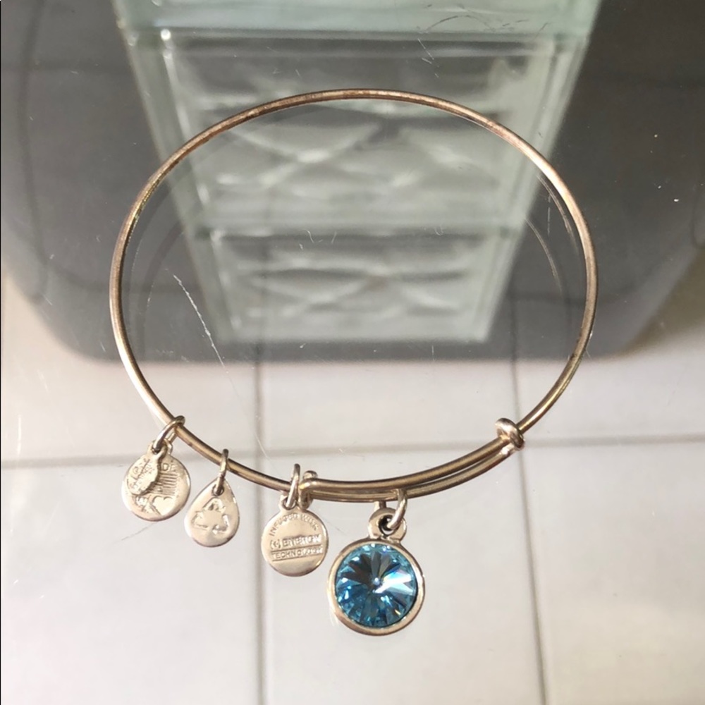Used Alex and Ani Aquamarine bangle